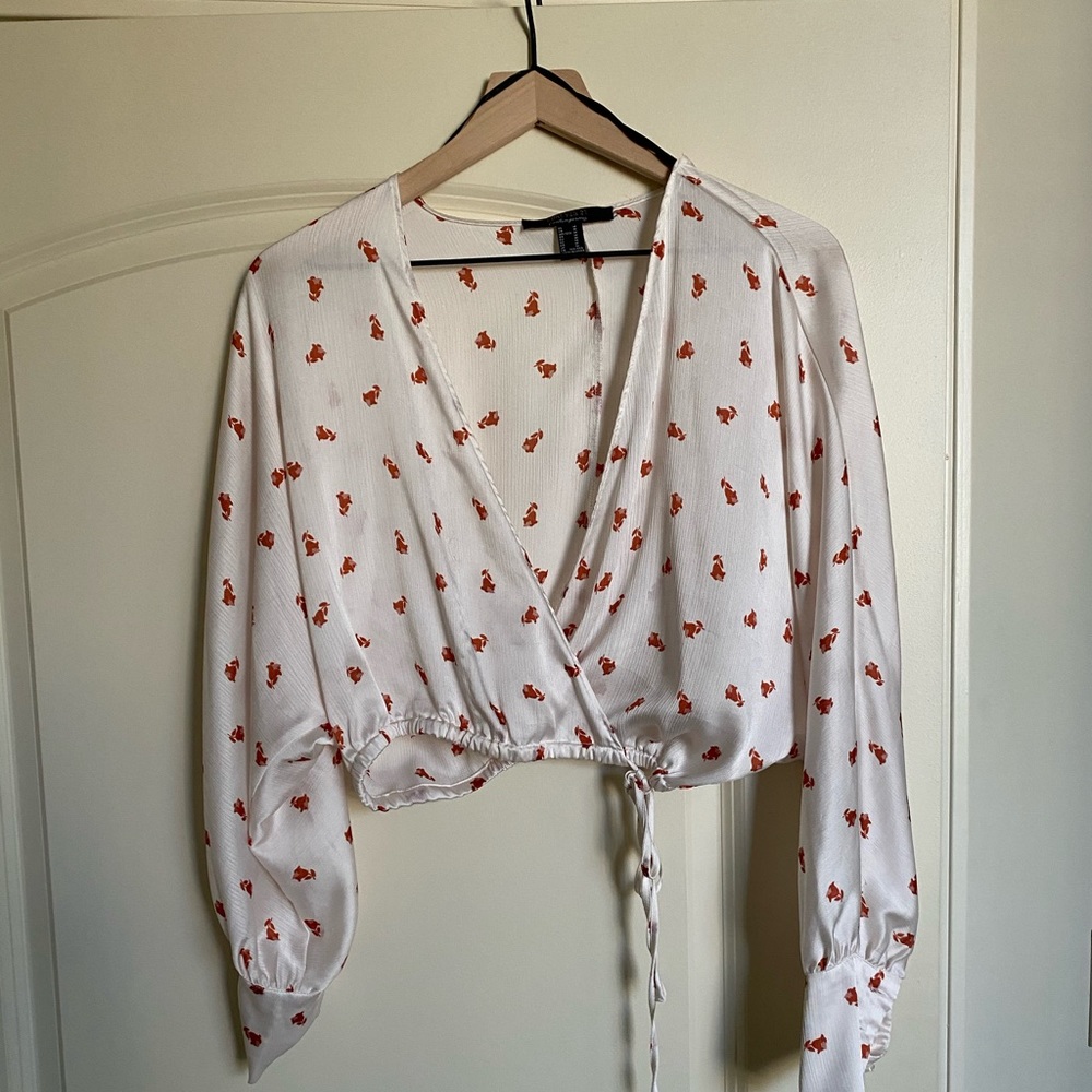 Long sleeve Surplice Top
